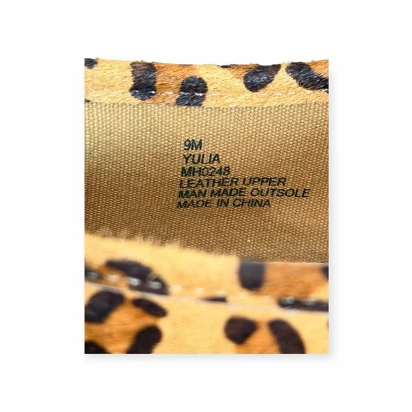 Mia Yulia Leopard Print slip-on Sneakers Animal Print Calf Hair Platform shoes 9 - Picture 2 of 7